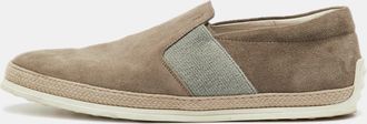 Tod's Tods Light Brown Suede Slip On Sneakers