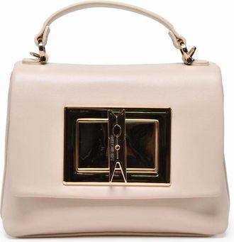 Love Moschino White Combination Lock Polyurethane Shoulder Bag