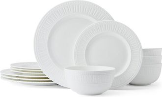 Mikasa Miles 12Pc Bone China Dinnerware Set, Service For 4
