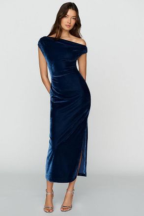BHLDN Off Shoulder Velvet Maxi Dress