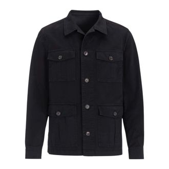 Oscar Jacobson Safari Overshirt - Heren - Zomerjassen - Blauw - XL - Katoen - Jassen