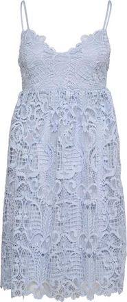 Vila Korte Jurk - Dames - Korte kleedjes - Blauw - XS - Polyester - Kleedjes