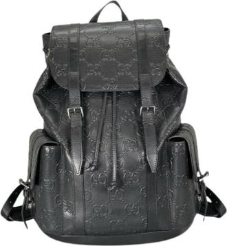 Gucci Pre-owned 625770 Rugzak - unisex - Vintage Rugzakken - Zwart - ONE Size - Leer - Vintage