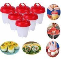 OEM Juego De 6 Piezas De Silicona Para Cocinar Huevos, Escalfador De Huevos De Silicona, Escalfador R&aacute;pido Antiadherente, Cocedor De Huevos De Silicona Si