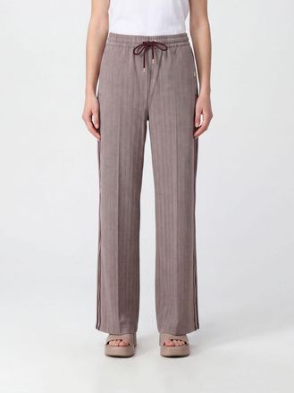 Liu Jo Pantaloni straight a righe in misto viscosa con vita elasticizzata