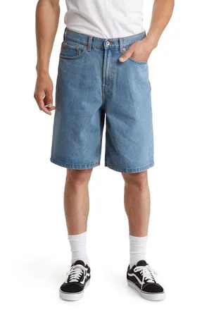 Vans Check-5 Baggy Denim Shorts in Stonewash Blue at Nordstrom, Size 30