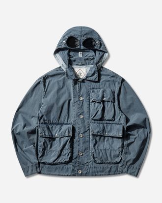 C.P. Company Men s 50 Fili Goggle Jacket Indigo Bleached