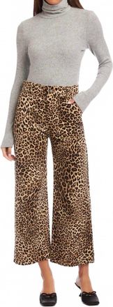 Fifteen Twenty Rylee Cropped Pants In Leopard Print