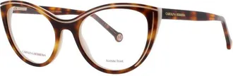 Carolina Herrera Ladies Tortoise Rectangular Eyeglass Frames Her 0171