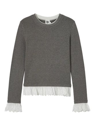 B+ab ruffled top - women - Viscose/Polyester - S - Grey