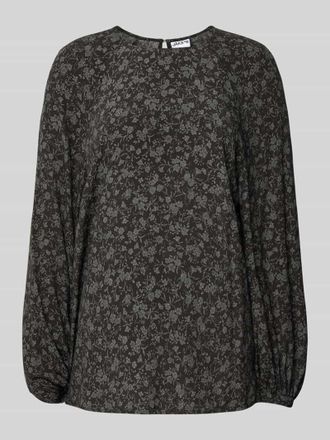 Jake*s Casual Blusenshirt mit Rundhalsausschnitt in Dunkelgrau, Gr&ouml;&szlig;e 34