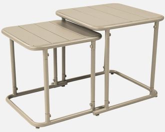 Sweeek Mesa Nido Exterior Cuadrada De Acero, 45cm