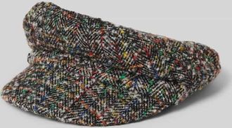 Loevenich Mütze in Bouclé-Optik Modell Bakerboy in Black, Größe 1