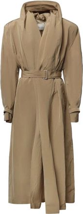 Magda Butrym Dames, Mantels, Beige, Maat: 2XS Linnen