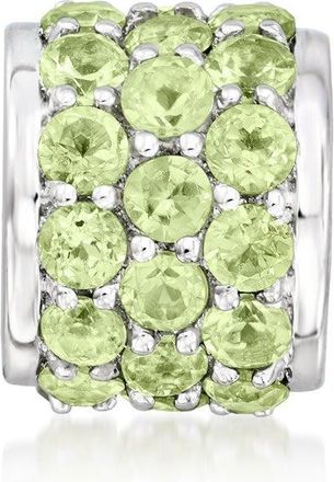 Ross-Simons Peridot Barrel Pendant in Sterling Silver