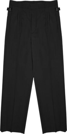 Be Able Straight-Leg Trousers with Subtle Pleats and Adjuster Buckles