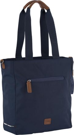 Camel Active Shopper CAMEL ACTIVE Aurum, Damen, Gr. B/H/T: 39cm x 34cm x 12cm, blau, Polyester, beschichtet, clean, unifarben mit Farbeins&auml;tzen, Taschen Shopper, a