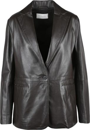 Antonelli Leren blazer - Dames - Blazers - Bruin - XS - Leer - Jassen