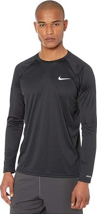 Nike Essential Long Sleeve Hydroguard Mens Swimwear Black : 2XL, Polyester