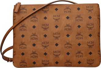 MCM Mcm Donnes Pochette in tessuto Marrone/Cognac