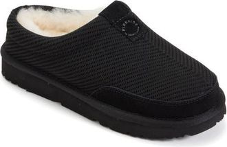 Dearfoams Fireside Greta Sport Knit Twill Water Repellent Clog in Black at Nordstrom, Size 10