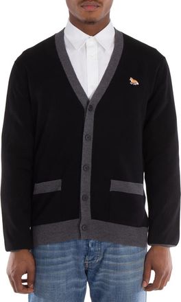 Maison Kitsuné Baby Fox Patch Cardigan, Size X-Large