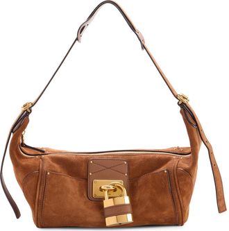 Chlo&eacute; Paddington Suede Shoulder Bag in Vintage Brown at Nordstrom