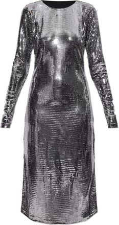 Maison Margiela Glanzende Jurk - Dames - Feestkleedjes - Grijs - S - Kleedjes