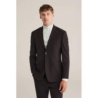 WE Fashion Tall fit colbert donkerbruin