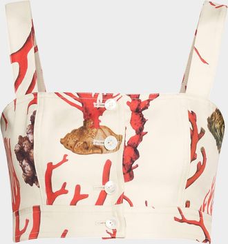 Libertine - Libertine Venetian Coral Saint Tropez Crop Top