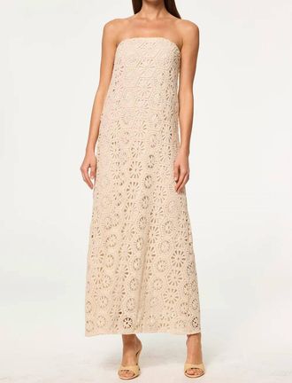 Misa Lucine Maxi Dress In Off White