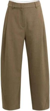 YaYa Wijde broek - Dames - Broeken - Bruin - L - Broeken