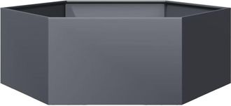 vidaXL Jardinera Hexagonal Acero Gris Antracita 138x120x45 Cm Vidaxl