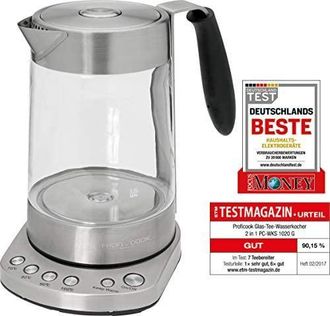 Profi Cook Proficook - Pc-wks 1020 G Tetera El&eacute;ctrica 1,7 L 3000 W Negro, Acero Inoxidable