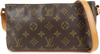 Louis Vuitton Trotteur Monogram Canvas Brown Canvas Handbag (Pre-Owned)