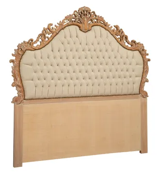 Biscottini International Cabecero De Cama De Doble Tapizado Blanco 172x7x170 Cm Cabecero De Cama De Matrimonio Acolchado De Madera Estilo Barroco