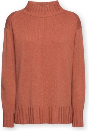 Elena Miro Trui met coltrui van pure wol - Dames - Coltruien - Roze - L - Wol - Truien & Vesten