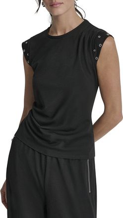 DKNY Dkny Stud Sleeve Top
