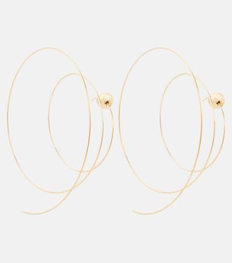 Alaia Ala&iuml;a Thin Spiral S gold-plated stainless steel earrings