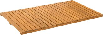vidaXL Alfombrilla De Ba&ntilde;o Natural 80 X 50 Cm Madera De Acacia S&oacute;lida Vidaxl