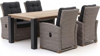 Intenso Furniture Intenso Mazzano/ROUGH-Y Ellips 200cm dining tuinset 5-delig verstelbaar