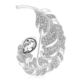 Swarovski Idyllia Feather Brooch