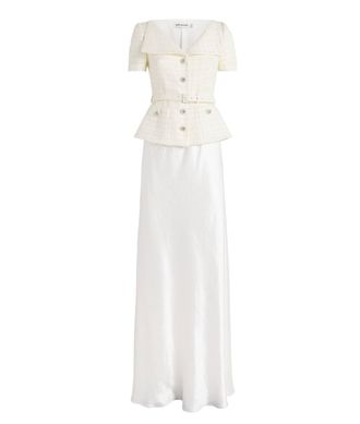 Self Portrait Self-Portrait Tailored Belted Maxi Dress Size S