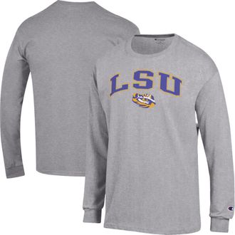 Champion Mens Champion Heather Gray LSU Tigers Arch Over Logo Long Sleeve T-Shirt at Nordstrom, Size Xx-Large