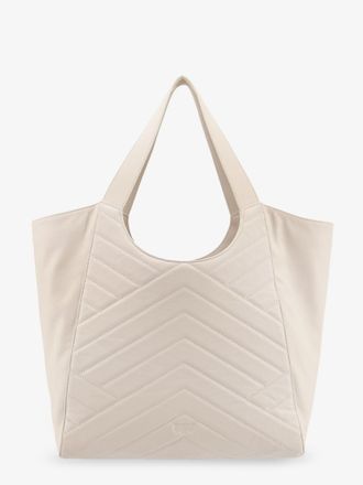 Pinko Womens Shoulder Bag Quilted Leather White
