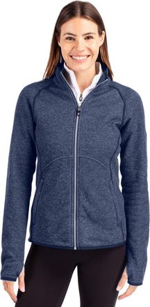 Cutter & Buck Mainsail Sweater-Knit Womens Full Zip Jacket