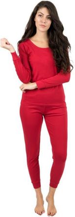 Leveret Womens Cotton Solid Matching Family Pajamas in Red at Nordstrom, Size Xx-Large