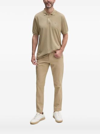 Lacoste logo-embroidered polo shirt - Neutrals