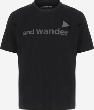 And Wander Mens T-Shirt Cotton Black T-Shirts And Polos