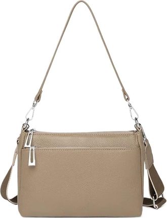 Generic Compatible For Women Shoulder Crossbody Bag Large Female Handbag Purses Ladies Tote(Khaki)